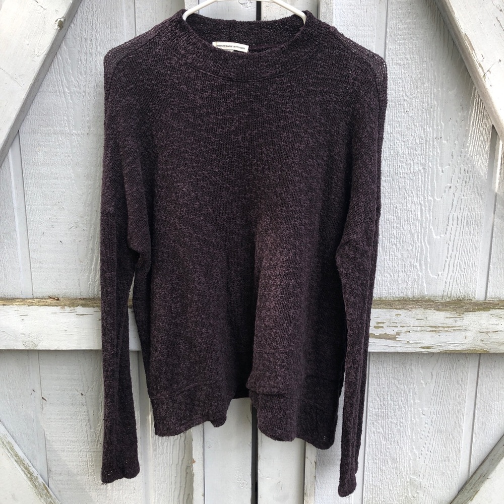 American Eagle eggplant slouchy sweater